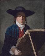 George Morland George Morland at an easel oil painting